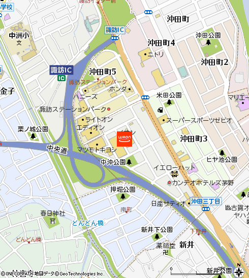 イオン諏訪ステーションパーク店付近の地図